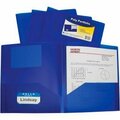 C-Line Products C-Line Products Two-Pocket Heavyweight Poly Portfolio Folder, Blue, 25 Folders/Set 33955-BX